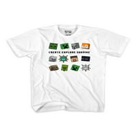 Minecraft Boys Funtage Face Grafička majica s 2-pak, veličina 4-18