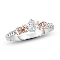 Ct. T.W. Dijamantni zaručnički prsten Diamond Infinity u 10k dvobojnom zlatu