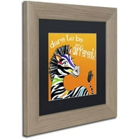 Zaštitni znak likovna umjetnost Različita zebra platna umjetnost Jennifer Nilsson, Black Matte, okvir breze