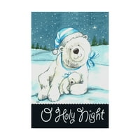 Zaštitni znak likovne umjetnosti sveta noć polarnog medvjeda, ulje na platnu Melinde Hipsher
