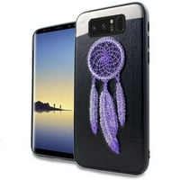 Purple Dreamcatcher Slučaj za vezenje za vez za Samsung Galaxy Note Telefon