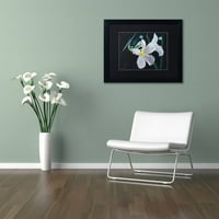 Zaštitni znak likovna umjetnost Bijela Frangipani Canvas Art by Lily Van Bienen, Black Matte, Crni okvir