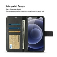 FC27-IPHONE2054BK: iPhone Mini 3-in-novčanik u crnoj boji za upotrebu s Apple iPhone Mini 3-Pack