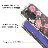 Pritisnuta futrola za dizajn sušenog cvijeta za Samsung Galaxy A 5G u P za upotrebu sa Samsung Galaxy A 5G 3-pak