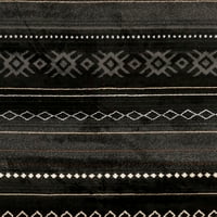 Umjetnički tkalci Paramount jugozapadno područje prostirke, crna, 2'2 7'7