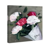 Wynwood Studio Mode and Glam Wall Art Canvas Otisci 'Ljubitelj Peony' Lifestyle - bijela, ružičasta