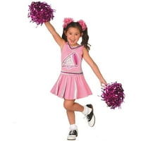 Morph Pink Cheerleader kostim s pom poms djevojkama srednja škola Glee Outfit Halloween Pink M