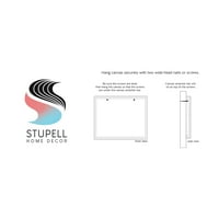 Stupell Industries Geometrijska biljna vaza oblikuje grafičku umjetničku galeriju omotana platna za tisak zidne