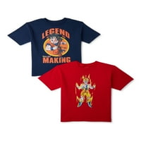 Dragon Ball Z Boys Legenda u izradi grafičke majice, 2-pak, veličine 4-18