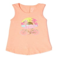 Modna majica s Flamingom za djevojčice, veličine 4 I Plus