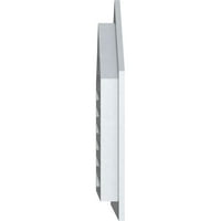 Ekena Millwork 32 W 32 H doseljeno gornji otvor za zabavu: Funkcionalan, PVC Gable Vent W 1 4 Flat Trim okvir