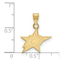 Sterling srebro zlato pozlaćeno nhl logotip dallas zvijezde mali privjesak