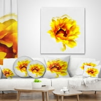 Dizajn žuti akvarel suncokreta - jastuk cvjetnog bacanja - 18x18
