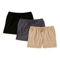 Ganimals Baby Boy & Toddler Boy Twill Shorts Multicack, 3-pack, 12m-5T