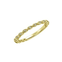 Keepsake Diamond-Accent Scacloped Obiteljski prsten u 18k žutom zlatu preko srebra sterlinga