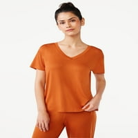 Ženska majica za spavanje s izrezom u obliku slova U, veličine od veličine do veličine od 3 inča