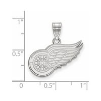Logoart 14K bijelo zlato nhl logotip detroit crvena krila srednje privjesak