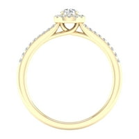 Zaručnički prsten s okruglim dijamantom od 10k žutog zlata