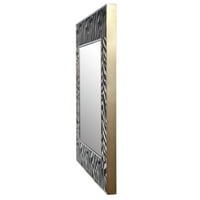 Dann Foley - Zidno ogledalo životnog stila - Print zebre - polirani mesingani završetak