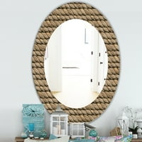 DesignArt 'konopca' ogledalo seoske kuće - ovalno ili okrugli zidni ogledalo