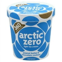 Arktički nula laganog sladoleda kikiriki maslac i čokoladni kolačići