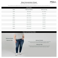Silver Jeans Co. Plus Size djevojka Mid Rise Slim nogu traperice veličine struka 12-24