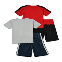 Majice i kratke hlače za patriotske performanse stražnjih dječaka, set od 4 komada, veličine 4-16