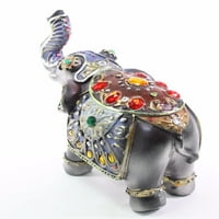 FENG SHUI 6.5 Tamno sivi slon Slonov kip Sretni figurice Darovi dekor Doma G16251