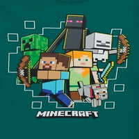 Grafička majica s dugim rukavima Minecraft, veličine 4-12