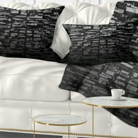 DesignArt Black 3D geometrijska pozadina - Abstraktni jastuk za bacanje - 12x20