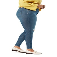 Potpis Levi Strauss & Co. Women's Plus jednostavno rastezanje oblikovanja visokih super mršavih traperica