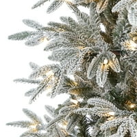 Gotovo prirodna 7,5 'zelena smreka je umjetno božićno drvce prelitna svjetla