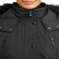 Yoki ženska krzna ogrlica s kapuljačom Anorak jakna