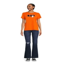 Ženski Halloween Boo Ghost Graphic Tee, jesen majica s kratkim rukavima od proslave, veličine S-3xl