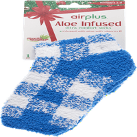 AirPlus aloe infuzirane čarape za spa posade, plava provjerite, ženski medij 5-10