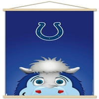 Indianapolis Colts - S. Preston Mascot Blue Wall Poster s drvenim magnetskim okvirom, 22.375 34