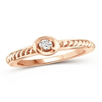 Jewelersclub Dijamantni prstenovi za žene - karatni bijeli dijamantni prsten nakit - ružino zlato preko srebrnih