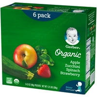 Gerber 2. hrana organski za dječju hranu za bebe, jagoda od špinata od jabuka, 3. Oz Torbin
