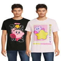 Grafičke majice Kirbyja i Big Men-a s kratkim rukavima, 2-paketom, veličinama S-3xl