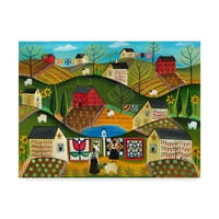 Zaštitni znak likovna umjetnost 'Country Garden Folk Art Quilts' Canvas Art by Cheryl Bartley