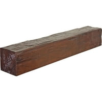 Ekena Millwork 8 H 12 D 72 W Hand Heuth Fau Wood Kamin Mantel, Premium Mahagoni