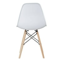 _ Moderna stolica za kućni Restoran barska stolica s nogama od punog drveta zakrivljena PP stolica za blagovanje
