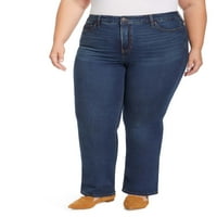 Terra & Sky Women's Plus Size Visoki struk traperice