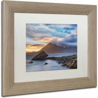 Zaštitni znak likovna umjetnost 'Elgol Sunset' platno umjetnost Michaela Blanchette Photography, White Matte, okvir