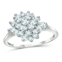 Jewelersclub Aquamarine prsten za rođeni nakit - 1. Karat Aquamarine 0. Nakit od srebrnog prstena od sterlinga -