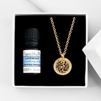 Zlatni oblaci Aromaterapija Majčin dan za nju - ogrlica za privjesak za difuzor esencijalnog ulja lavande - Ublažavanje