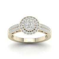 12-karatni dijamantni zaručnički prsten od 10-karatnog žutog zlata