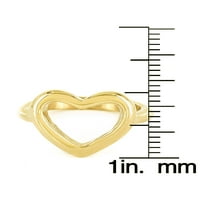 Visoki poljski zlatni obloženi prsten od nehrđajućeg čelika
