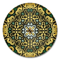 Dizajnirati 'etnički cvjetni geometrijski ukras' Moderni zidni sat