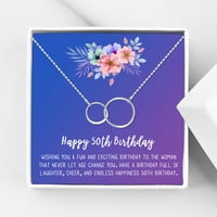 Anavia Happy 50. Birthday Pokloni od nehrđajućeg čelika Modna ogrlica za rođendan Nakit za rođendan, rođendanski